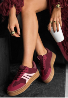 Sztruksowe Sportschuhe Before You Go Burgund