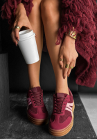 Sztruksowe Sportschuhe Before You Go Burgund