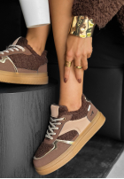 Sportschuhe z kożuszkiem Crispy Fall Schokoladenbraun