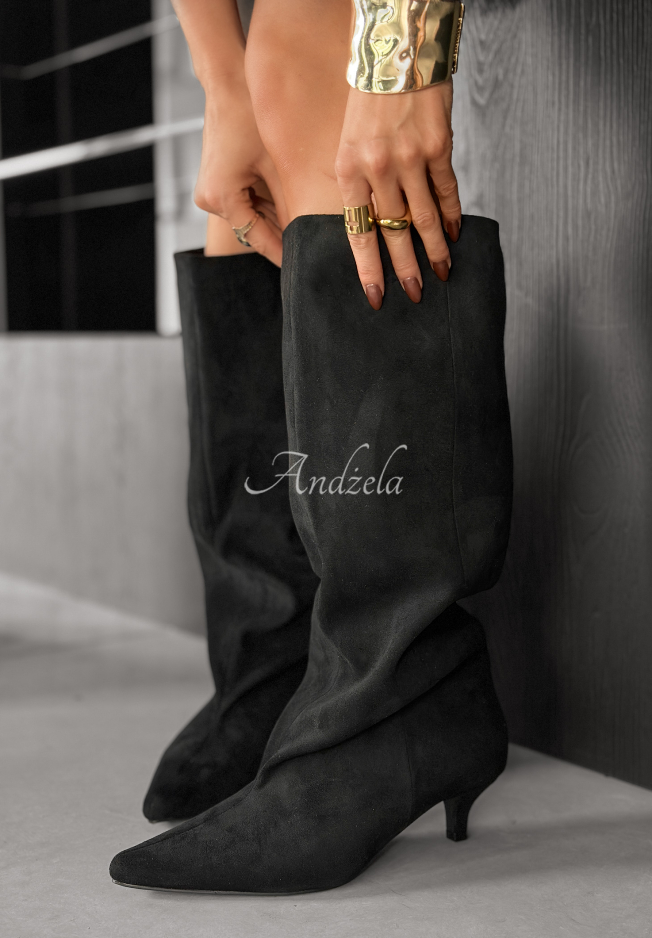 Wildlederstiefel What Was That Schwarz