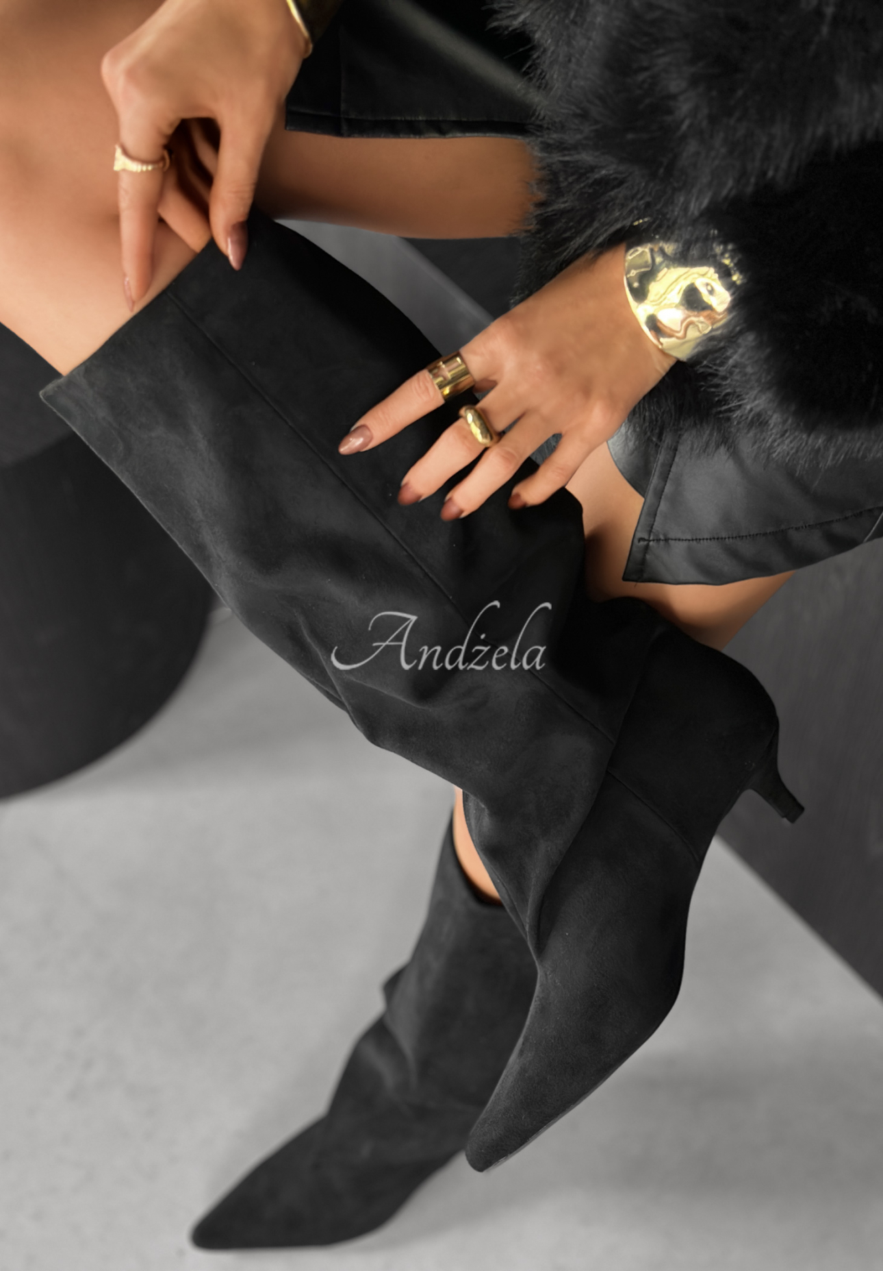 Wildlederstiefel What Was That Schwarz