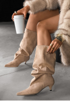 zamszowe Stiefel What Was That Beige