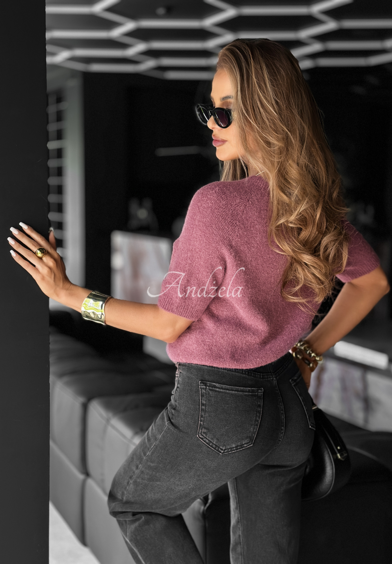 Weicher Pullover aus Alpakawolle Cuddle Clouds Himbeerrot