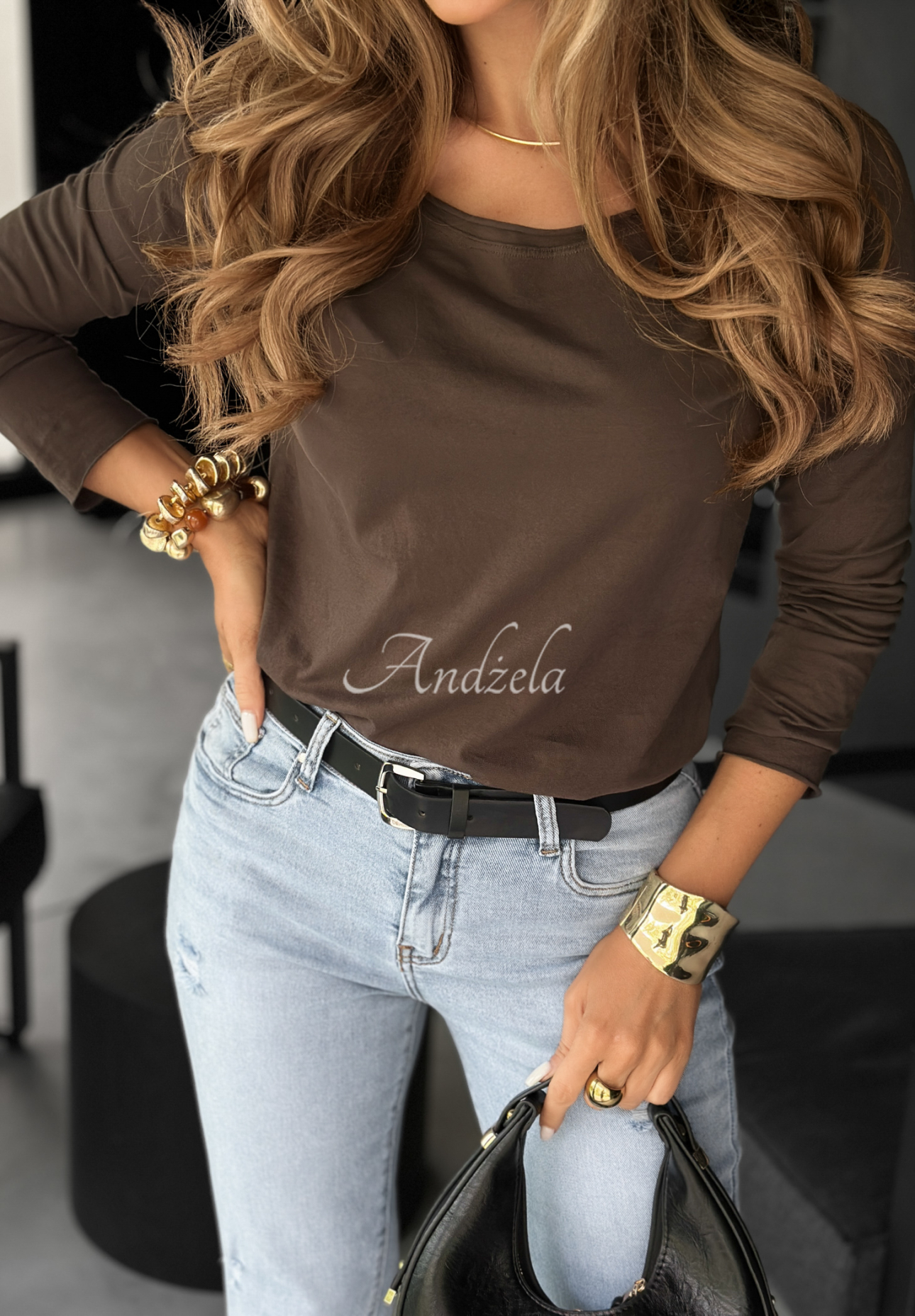 Oberteil longsleeve Not Available Schokoladenbraun