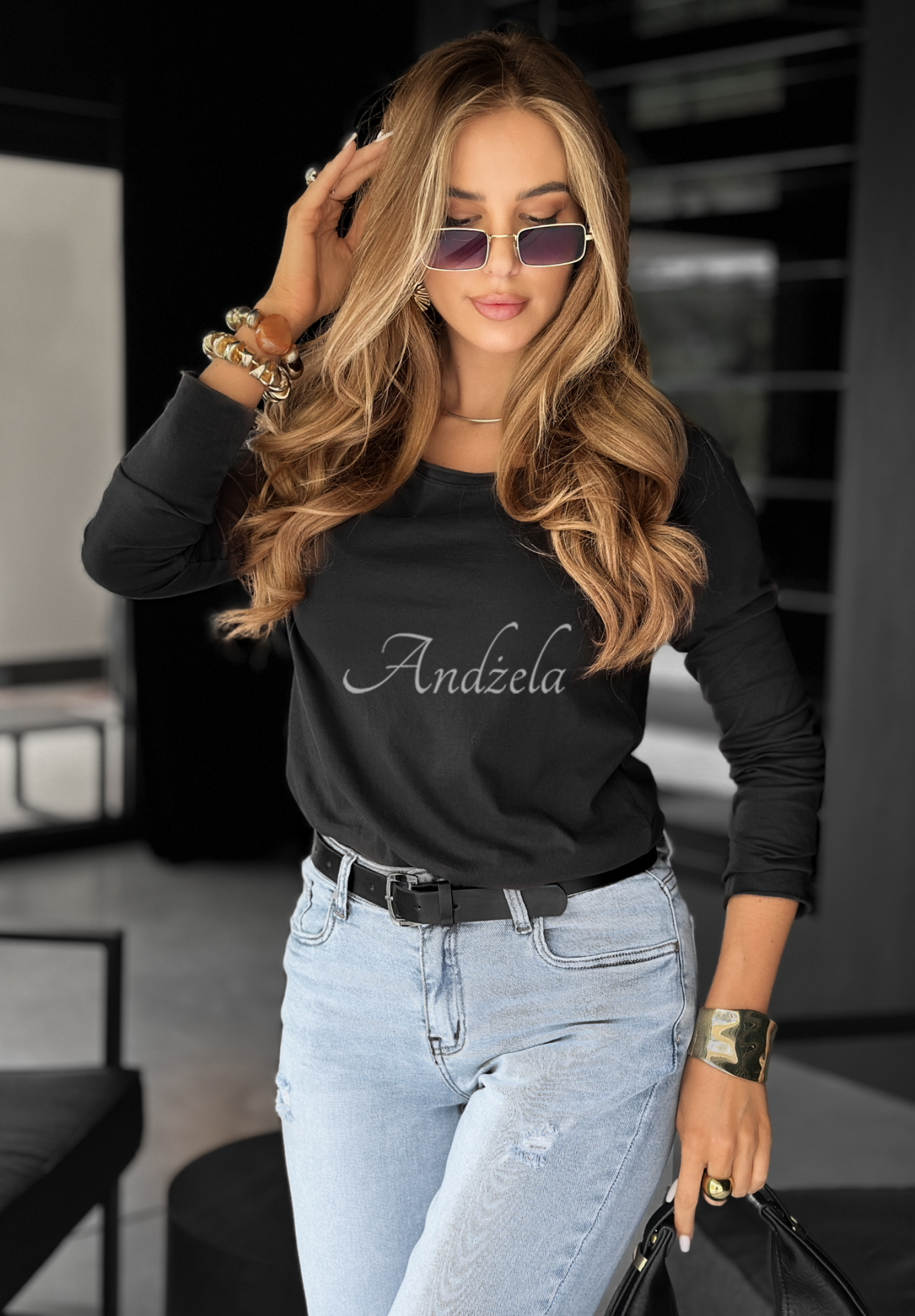Oberteil longsleeve Not Available Schwarz