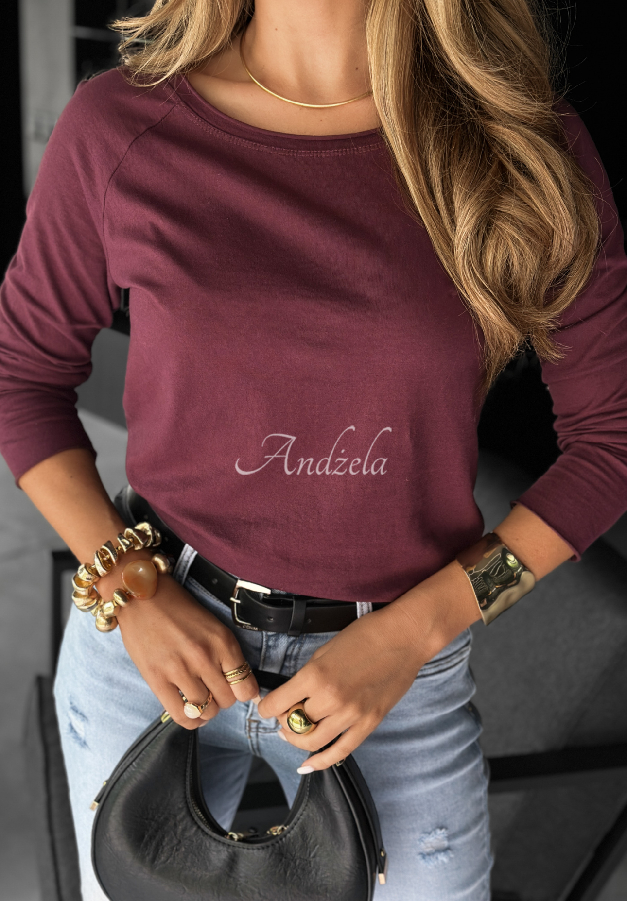 Oberteil longsleeve Not Available Burgunderrot
