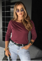 Bluse longsleeve Not Available Burgunderrot
