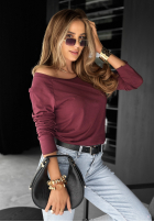 Bluse longsleeve Not Available Burgunderrot