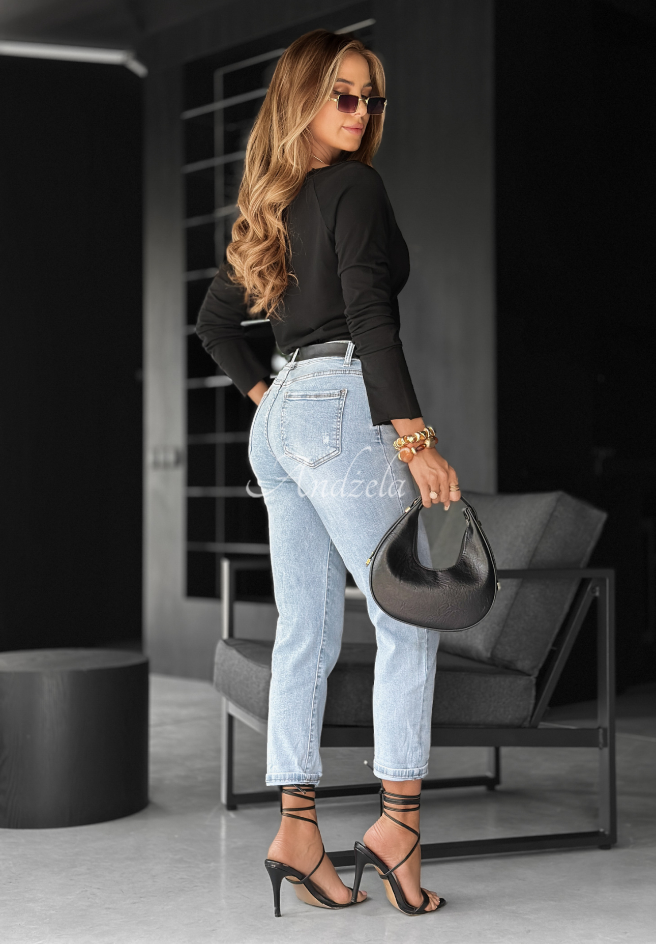 Jeanshose mom fit Didn&#039;t Notice Blau