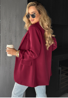 Blazer oversize Best Version Burgunderrot
