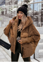 Pikowana Jacke z futerkiem Snow & Pines Camel