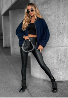 Krótka Jacke Mit Muster My Fantasies Kobaltblau