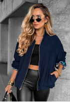 Krótka Jacke Mit Muster My Fantasies Kobaltblau