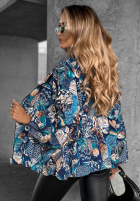 Krótka Jacke Mit Muster My Fantasies Kobaltblau