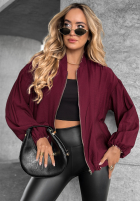 Krótka Jacke Mit Muster My Fantasies Burgunderrot