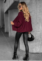 Krótka Jacke Mit Muster My Fantasies Burgunderrot