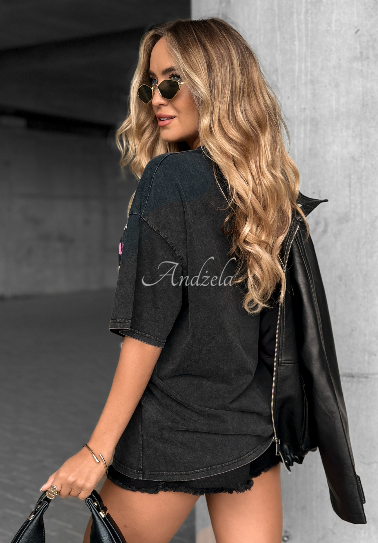 T-Shirt mit Aufdruck A Cowgirl Dunkelgrau