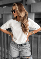 T-Shirt z napisem Minimal Schwarz Weiß