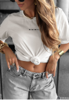 T-Shirt z napisem Minimal Schwarz Weiß
