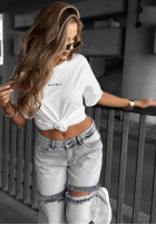 T-Shirt z napisem Minimal Schwarz Weiß