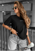 T-Shirt z napisem Minimal Schwarz