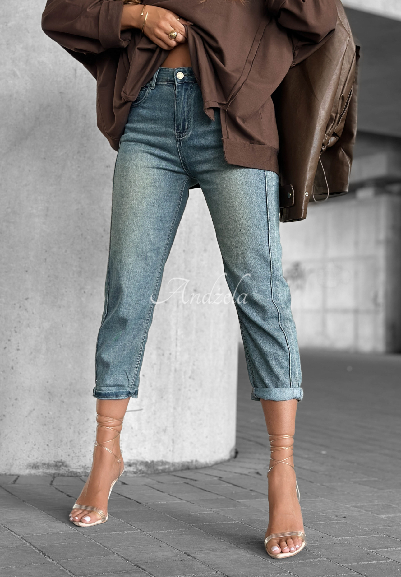 Jeanshose mom fit You Never Asked  Blau