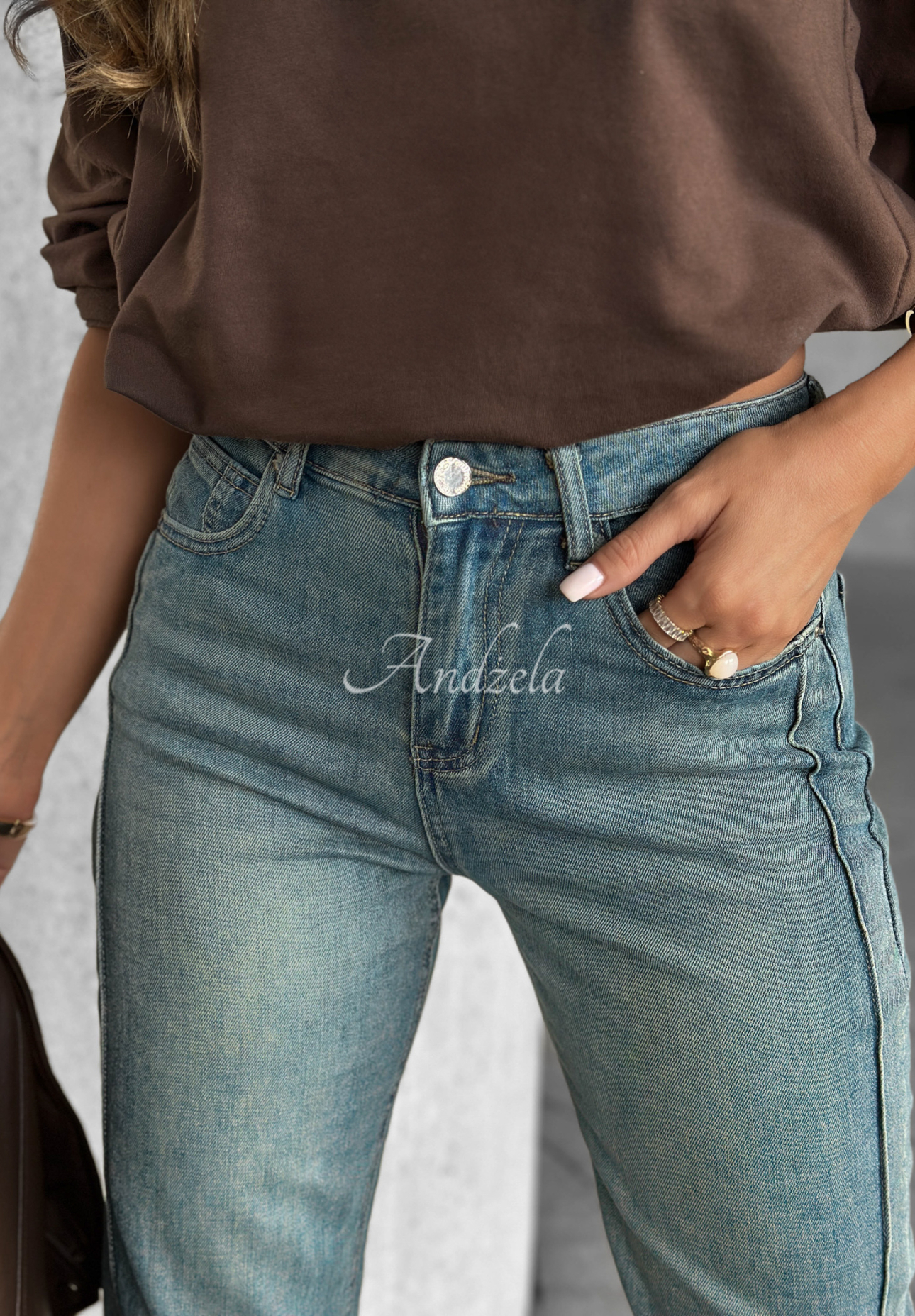 Jeanshose mom fit You Never Asked  Blau