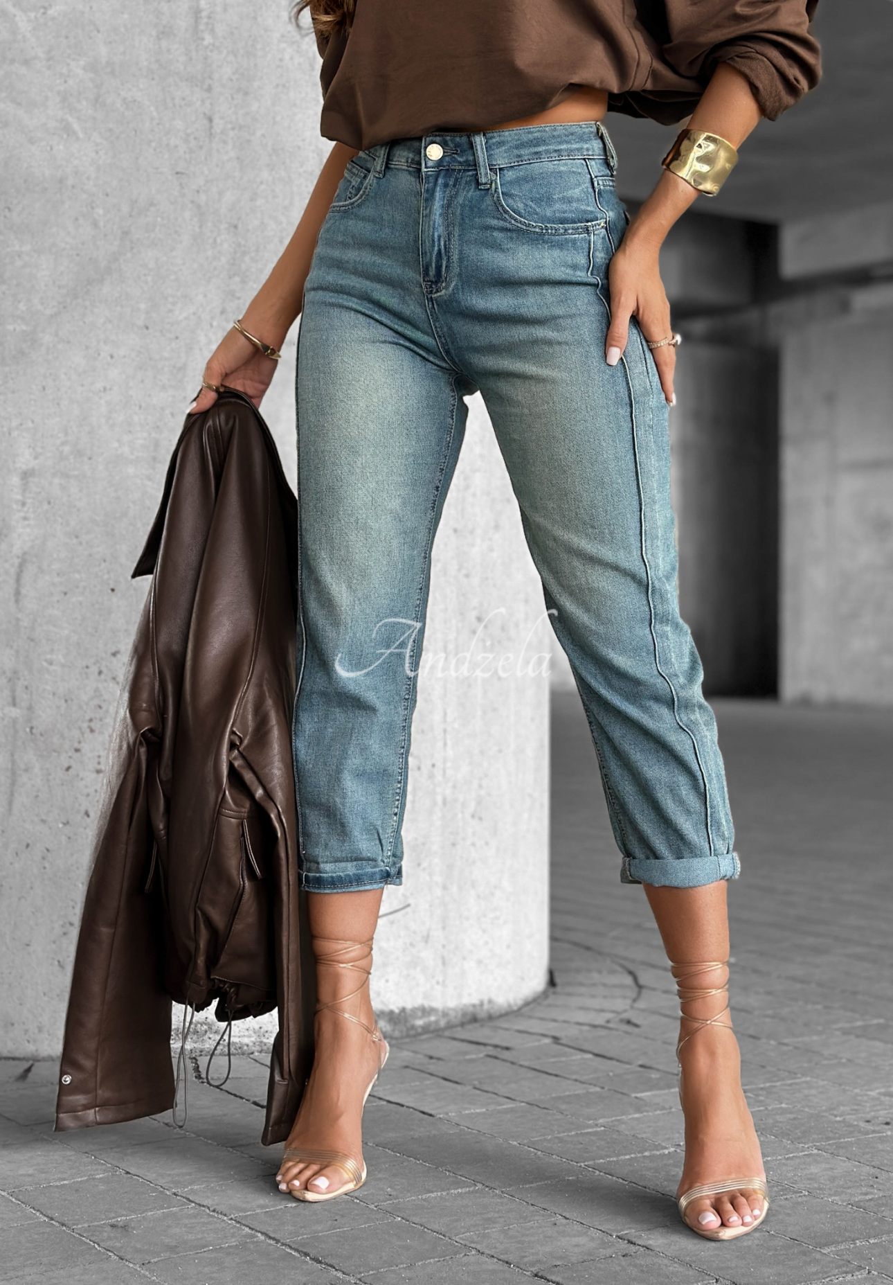 Jeanshose mom fit You Never Asked  Blau