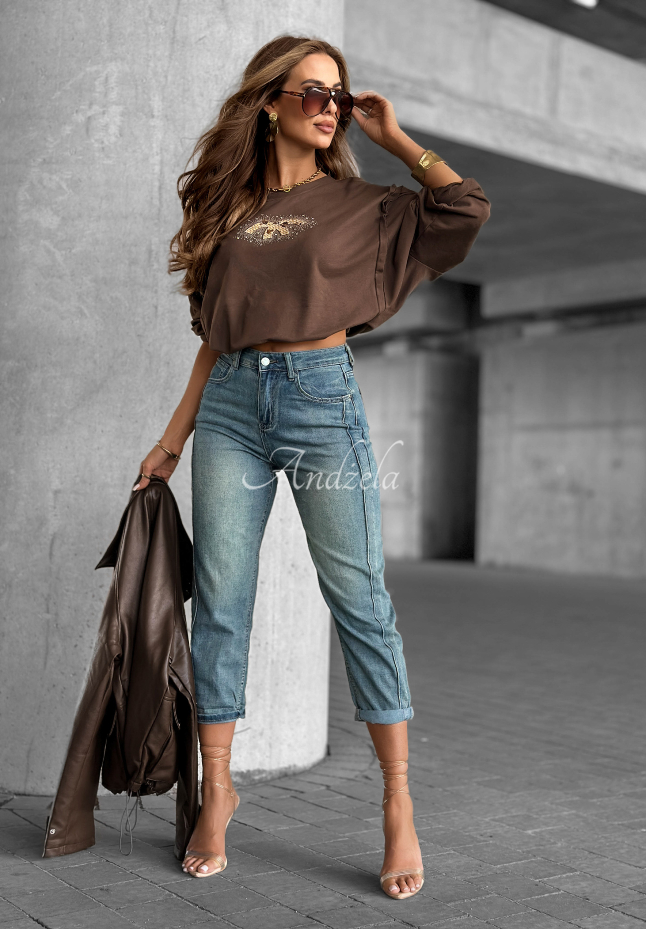 Denim pants mom fit You Never Asked blue