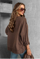 Sweatshirt oversize New Princeton  Schokoladenbraun