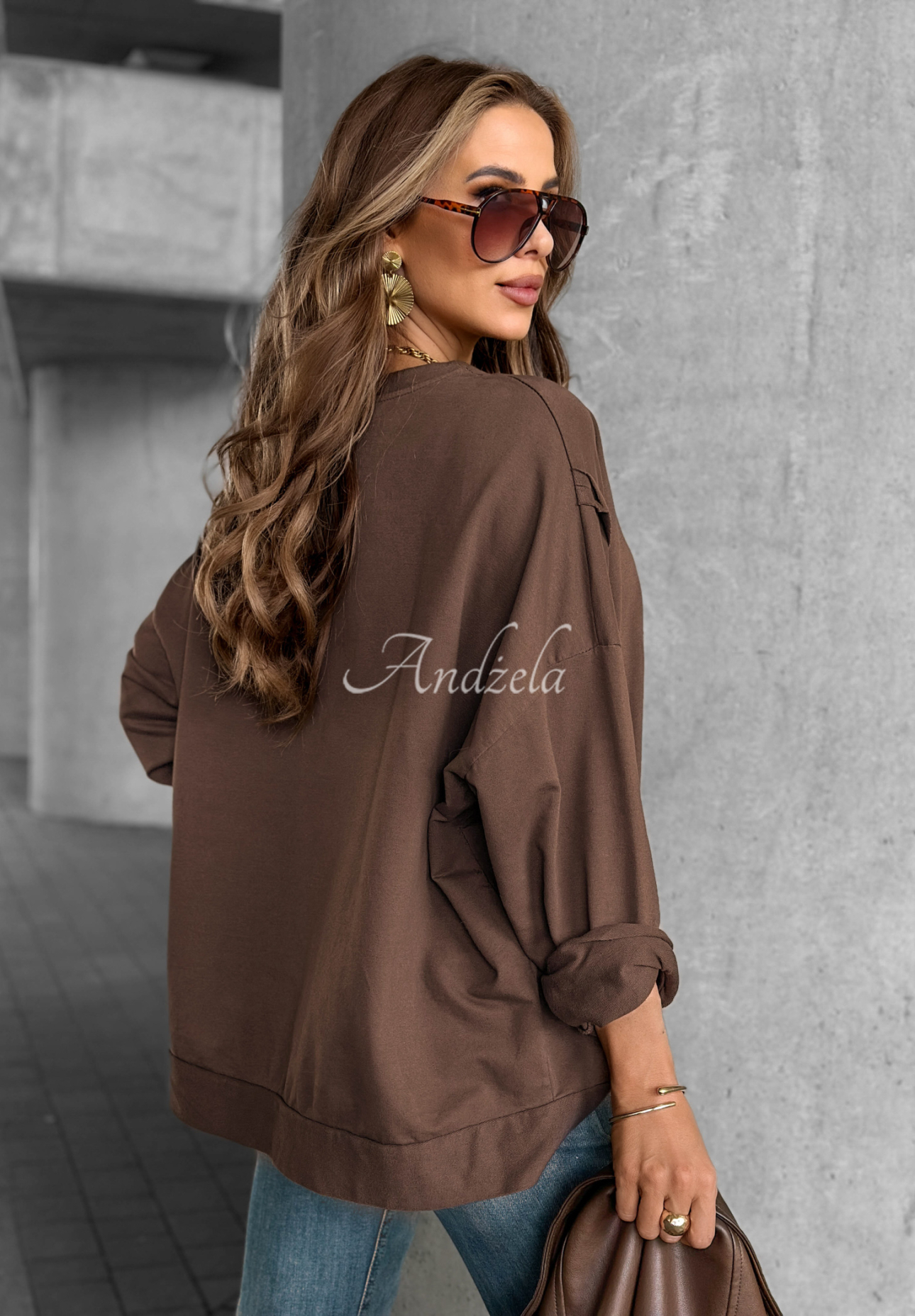 Oversize Sweatshirt New Princeton Schokoladenbraun
