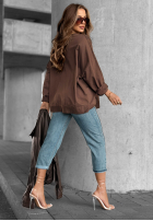 Sweatshirt oversize New Princeton  Schokoladenbraun