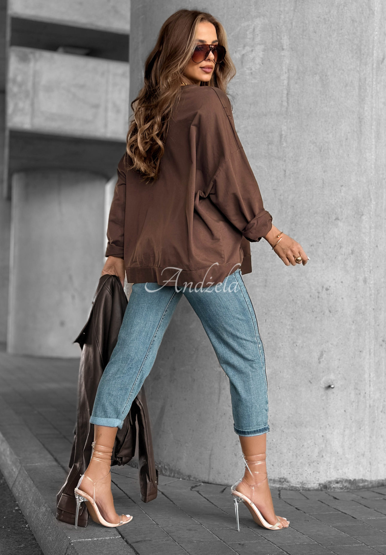 Oversize Sweatshirt New Princeton Schokoladenbraun