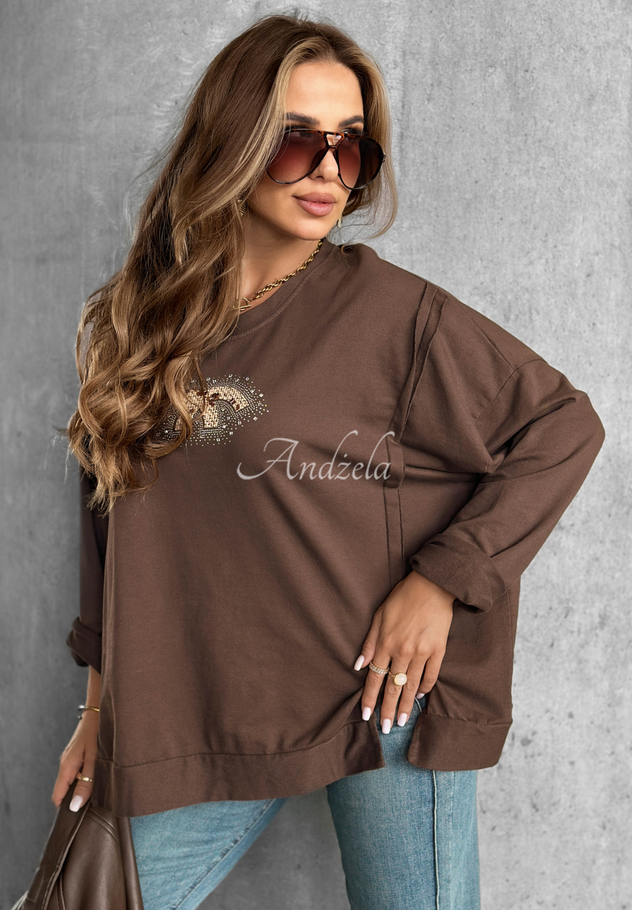 Oversize Sweatshirt New Princeton Schokoladenbraun