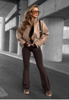 Skórzana kurtka Benjamin Hill beżowa