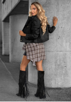 Krótka zamszowa Jacke Autumn Whisper Schwarz