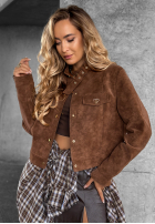 Krótka zamszowa Jacke Autumn Whisper Schokoladenbraun