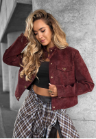 Krótka zamszowa Jacke Autumn Whisper Burgunderrot