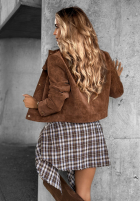 Krótka zamszowa Jacke Autumn Whisper Schokoladenbraun