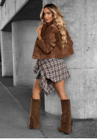 Krótka zamszowa Jacke Autumn Whisper Schokoladenbraun