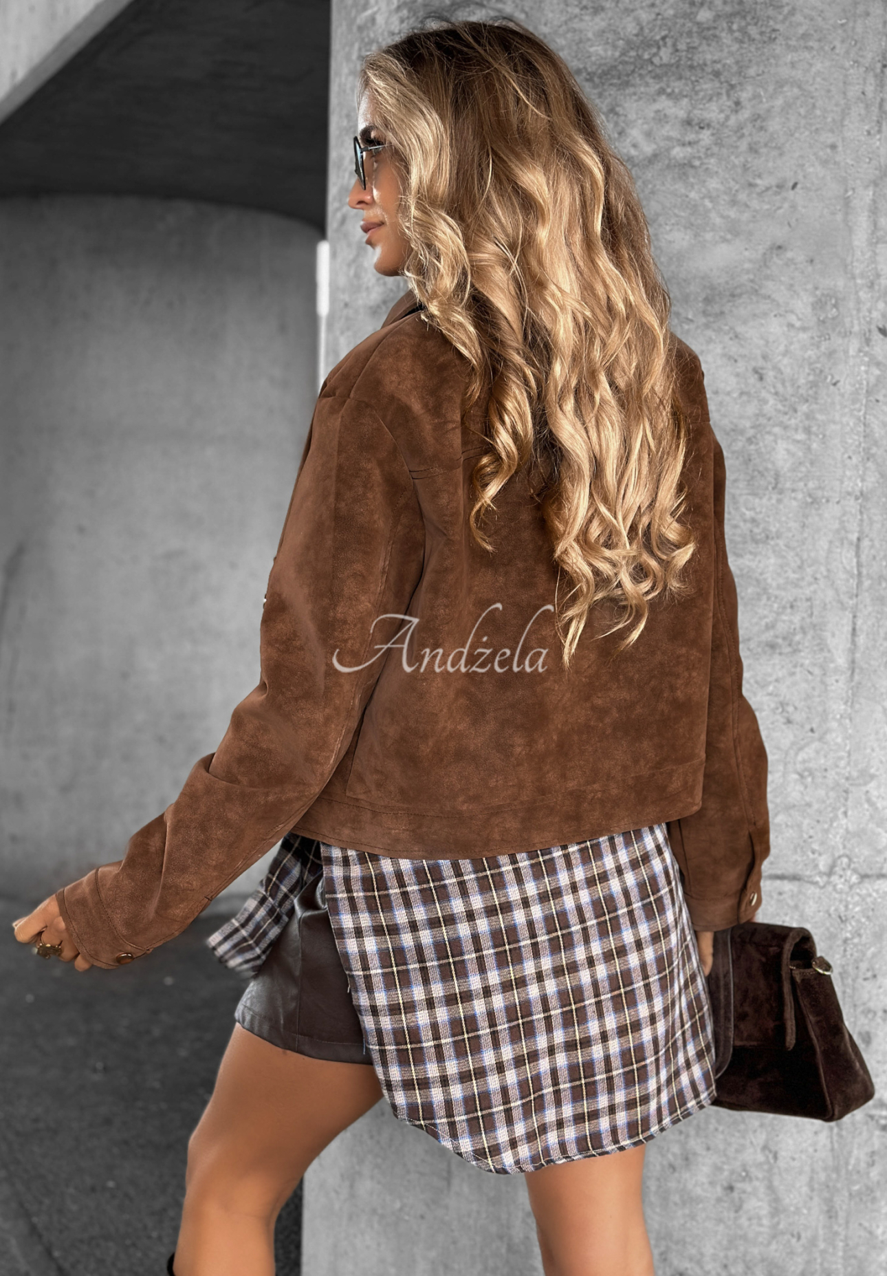 Kurze Wildlederjacke Marywood Meadows  Schokoladenbraun