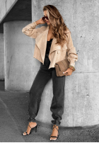 Zamszowa Jacke Talk About It Beige