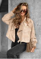 Zamszowa Jacke Talk About It Beige