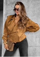 Zamszowa Jacke Talk About It Camel