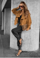 Zamszowa Jacke Talk About It Camel