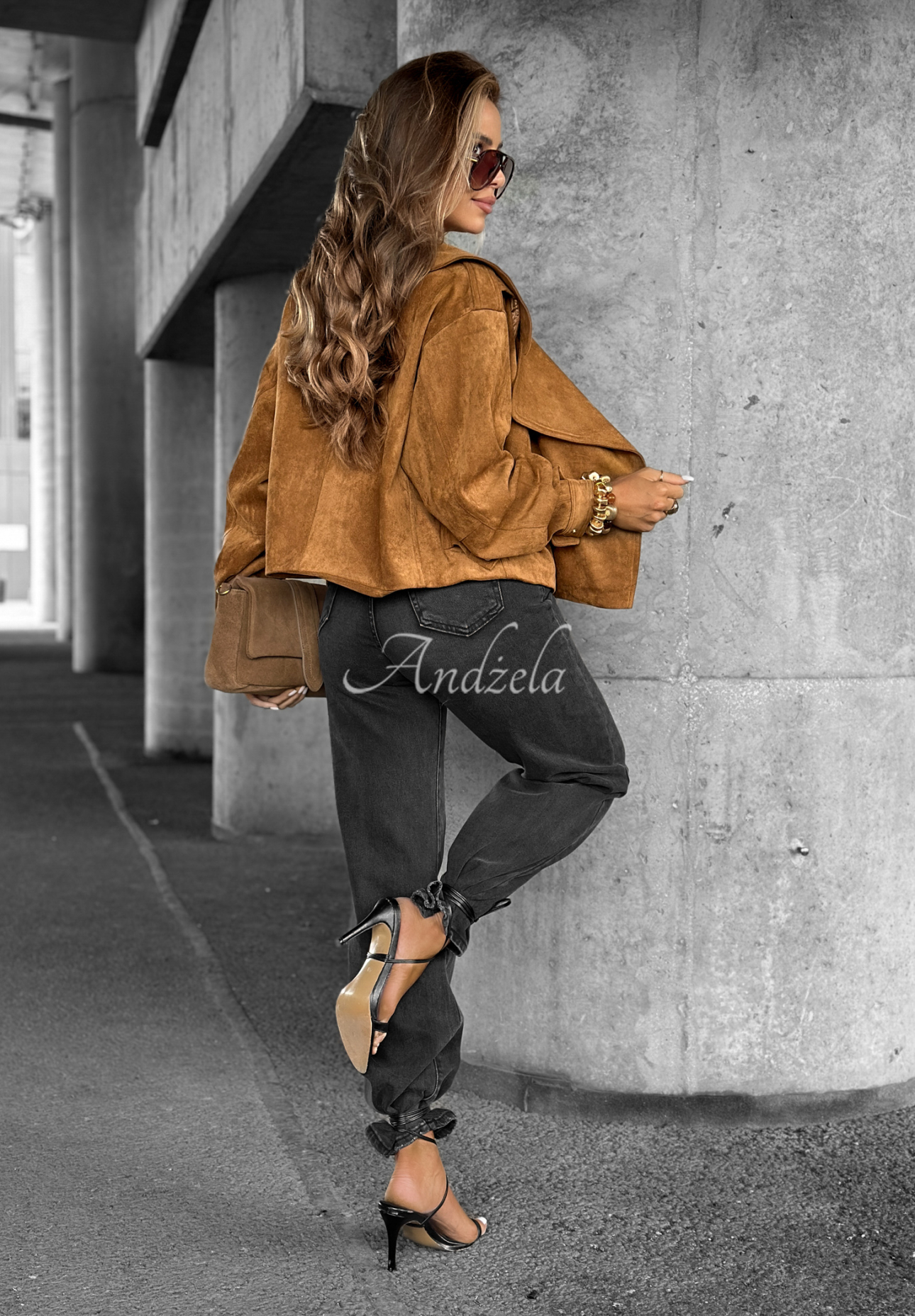 Wildleder Bikerjacke Talk About It Camel