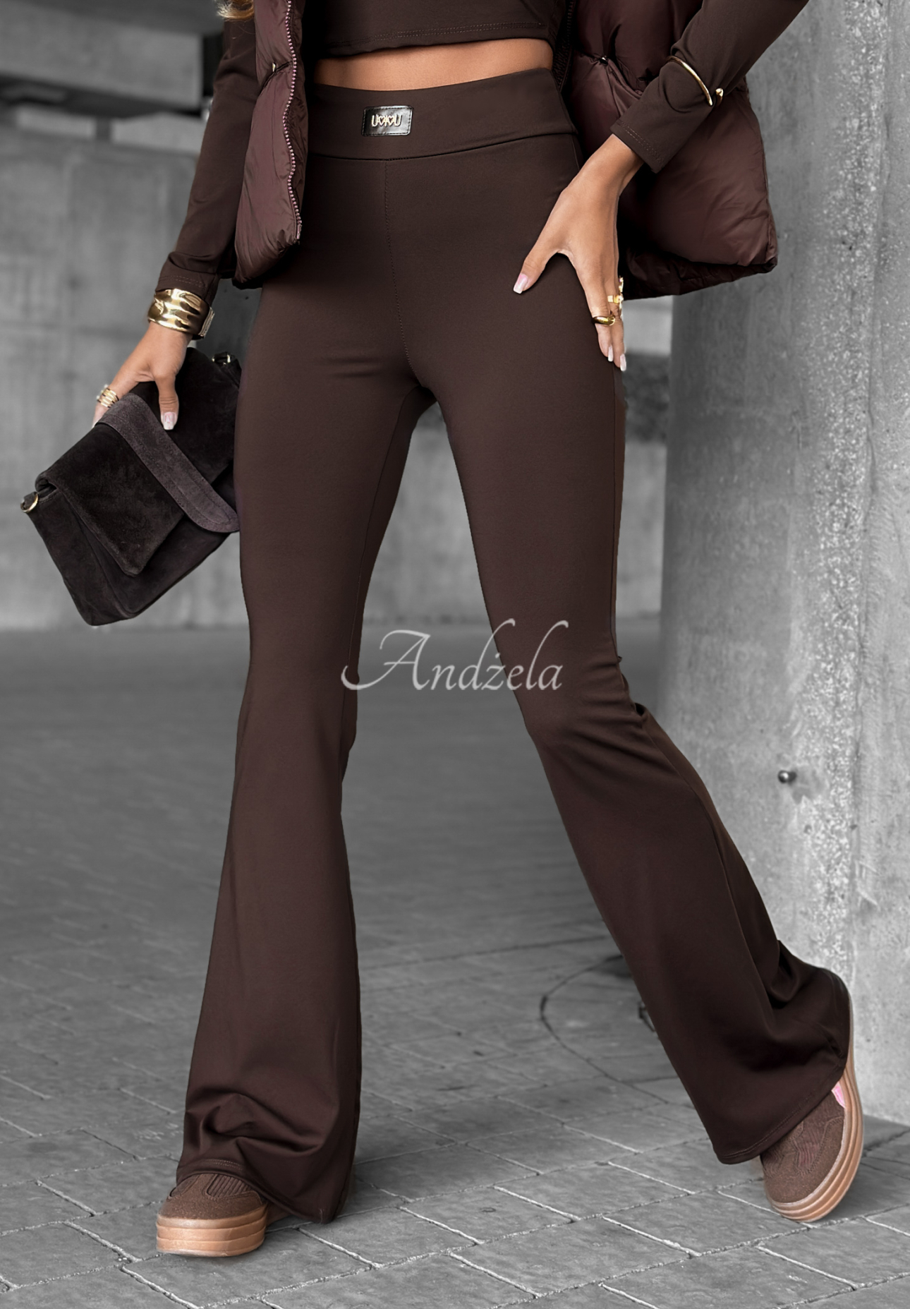 Ausgestellte Leggings Your Best Shape Schokoladenbraun