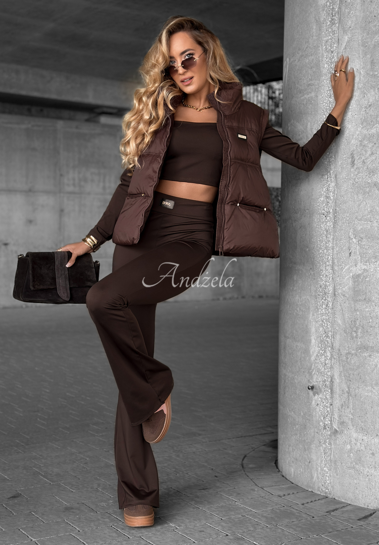 Ausgestellte Leggings Your Best Shape Schokoladenbraun