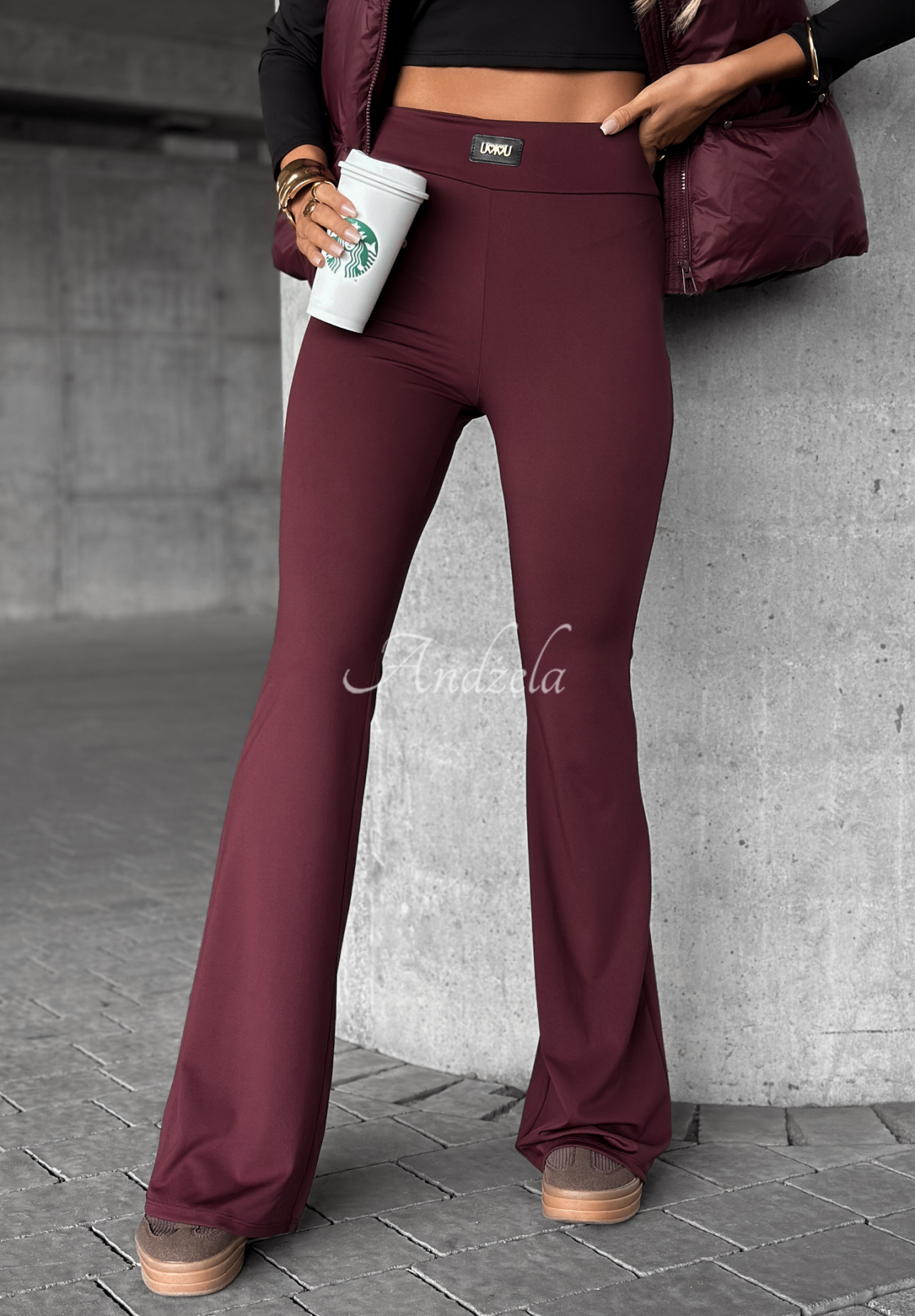 Ausgestellte Leggings Your Best Shape Burgund