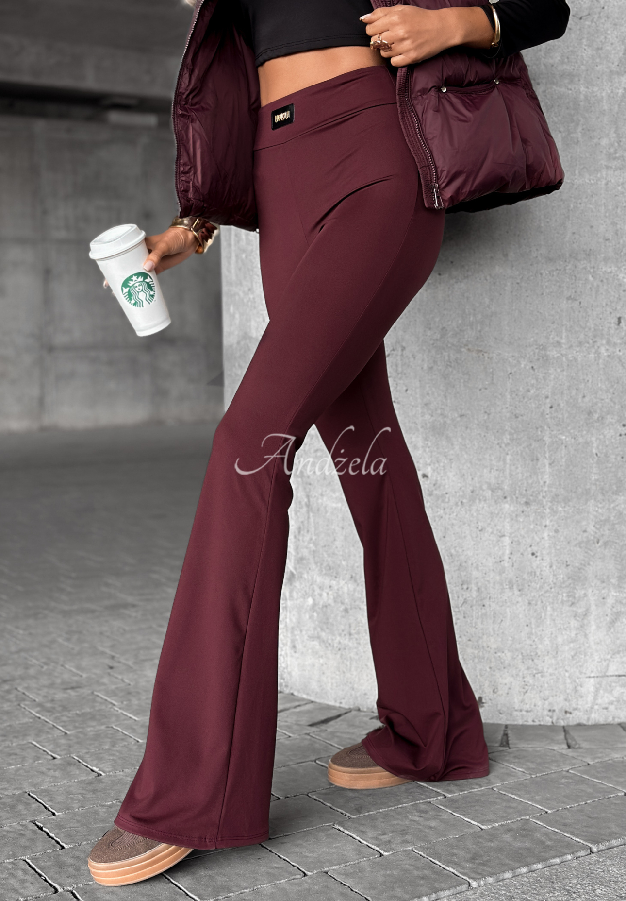 Ausgestellte Leggings Your Best Shape Burgund